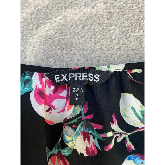 Express Women’s Cold Shoulder Floral Blouse Size Small - Picture 2 of 8